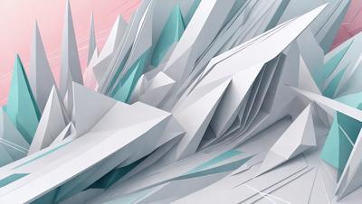 The primary subject of the image is a large, three-dimensional, white and blue mountain. The setting is a mountainous landscape, with the mountain being the main focus of the scene. The visual style is a combination of digital art and illustration, creating a unique and intricate design. The dominant colors are white and blue, giving the mountain a clean and refreshing appearance. The overall atmosphere of the image is one of beauty and grandeur, showcasing the majestic power of nature.