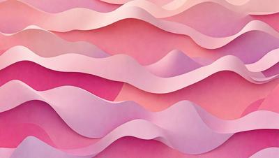 The primary subject of the image is a pink and white paper artwork, which appears to be a collage of various shapes and designs. The setting is a pink background, which complements the artwork. The visual style is a combination of digital art and illustration, creating a unique and eye-catching design. The colors and mood of the image are predominantly pink and white, giving it a warm and inviting atmosphere.