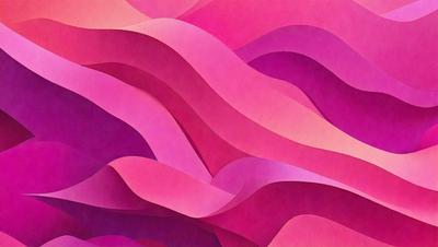 The primary subject of the image is a pink and purple abstract artwork. The setting is a pink background, and the visual style is a combination of digital art and illustration. The dominant colors are pink and purple, creating a warm and vibrant atmosphere.