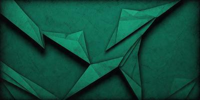 The primary subject of the image is a green geometric pattern, which appears to be a digital art or illustration. The setting is a green background, and the visual style is a combination of digital art and illustration. The dominant colors are green and black, creating a modern and minimalist atmosphere.