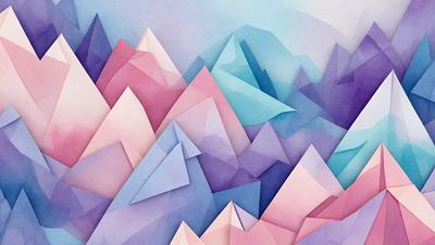 The primary subject of the image is a mountainous landscape, featuring a large mountain with a pink and blue color scheme. The setting is a purple and blue sky, creating a vibrant and colorful backdrop. The visual style of the image is a combination of digital art and illustration, with the mountain and sky depicted in a detailed and artistic manner. The colors and mood of the image are lively and energetic, with the pink and blue hues evoking a sense of warmth and tran