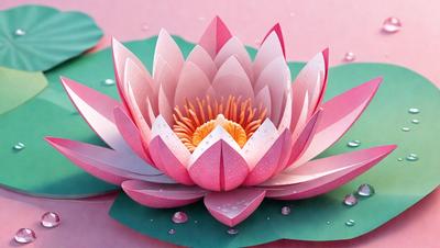 The primary subject of the image is a pink flower, which is the main focus of the scene. The flower is set against a pink background, creating a visually appealing contrast. The image is a digital artwork, showcasing the artist's skill in creating intricate and detailed designs. The colors in the image are predominantly pink, giving the scene a warm and inviting atmosphere.
