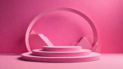 The primary subject of the image is a pink circle, which is the main object, scene, or focus of the image. The setting or background is a pink wall, and the visual style appears to be a digital art or illustration. The colors and mood of the image are predominantly pink, creating a warm and inviting atmosphere.