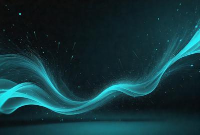 The primary subject of the image is a blue, swirling, and flowing pattern. The setting is a dark background, which contrasts with the vibrant blue color of the swirl. The visual style appears to be a digital art or illustration, as the swirl is depicted in a fluid and dynamic manner. The colors and mood of the image are predominantly blue, creating a sense of calmness and tranquility.