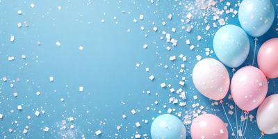 The primary subject of the image is a blue background with white snowflakes falling on it. The setting is a winter scene, and the visual style is a photo. The colors and mood of the image are predominantly blue and white, creating a calm and serene atmosphere.