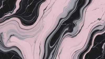 The primary subject of the image is a marble-like pattern, which is the main focus of the image. The setting is a black and white background, which adds to the visual style. The image is a digital art piece, showcasing the artist's skill in creating intricate patterns. The colors and mood of the image are predominantly black and white, giving it a classic and elegant appearance.