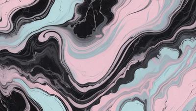 The primary subject of the image is a black and white marbled pattern, which is the main focus of the image. The setting is a black and white marbled surface, which serves as the backdrop for the pattern. The visual style of the image is a combination of a photo and digital art, as it appears to be a close-up of the marbled pattern. The colors and mood of the image are predominantly black and white, giving it a classic and elegant appearance.