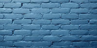 The primary subject of the image is a blue brick wall. The setting is a brick wall, and the visual style is a photo. The dominant colors are blue and grey, creating a calm and serene atmosphere.