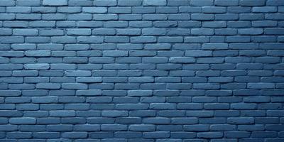 The primary subject of the image is a blue brick wall. The setting is a brick wall, and the visual style is a photo. The dominant colors are blue and white, creating a calm and serene atmosphere.