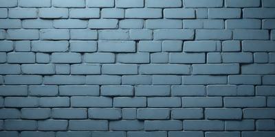 The primary subject of the image is a blue brick wall. The setting is a brick wall, and the visual style is a photo. The dominant colors are blue and white, creating a calm and serene atmosphere.