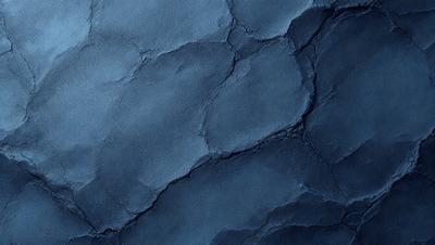 The primary subject of the image is a blue surface with a pattern of holes. The setting is a dark blue background, and the visual style appears to be a combination of a photo and a digital art or illustration. The dominant colors are blue and black, creating a moody atmosphere.