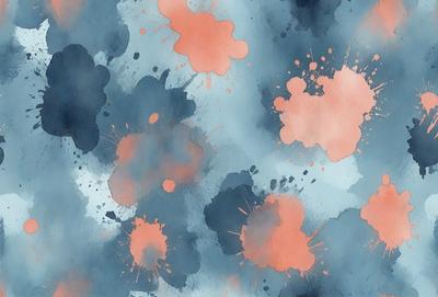 The primary subject of the image is a blue and pink patterned background with various shapes and colors. The setting is a blue and pink background, and the visual style is a combination of digital art and illustration. The dominant colors are blue and pink, creating a vibrant and lively atmosphere.