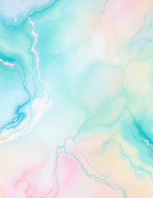 The primary subject of the image is a painting of a blue and white ocean. The setting is a blue and white ocean with a few white streaks. The visual style is a painting, and the colors and mood are predominantly blue and white, creating a serene and calming atmosphere.