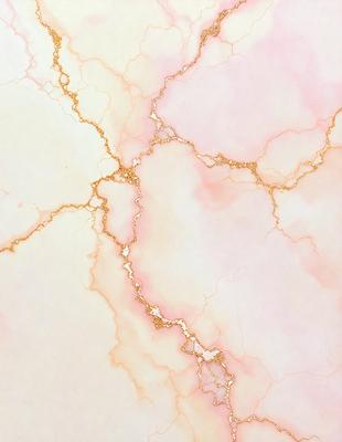 The primary subject of the image is a marble wall with a pinkish hue. The setting is a room with a white background. The visual style is a close-up of the marble wall, showcasing its texture and color. The colors and mood of the image are predominantly pink and white, creating a serene and elegant atmosphere.