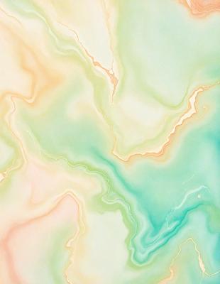 The primary subject of the image is a painting featuring a colorful, abstract design. The setting is a white wall, and the visual style is a combination of digital art and illustration. The painting is predominantly blue, with some green and yellow accents, creating a vibrant and lively atmosphere.