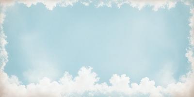 The primary subject of the image is a blue sky with clouds. The setting is a cloudy day, and the visual style is a photo. The dominant colors are blue and white, creating a calm and serene atmosphere.