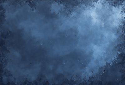 The primary subject of the image is a blue sky filled with stars. The setting is a night sky, and the visual style is a painting or drawing. The colors and mood are predominantly blue and serene, creating a peaceful and tranquil atmosphere.