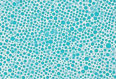 The primary subject of the image is a blue background with a pattern of white dots. The setting is a blue sky, and the visual style is a digital art or illustration. The dominant colors are blue and white, creating a calm and serene atmosphere.