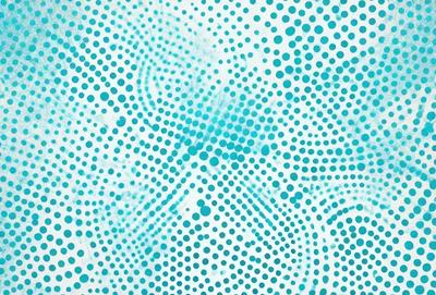 The primary subject of the image is a pattern of blue dots on a white background. The setting is a blue and white polka dot pattern, which creates a visually appealing and playful atmosphere. The visual style of the image is a combination of digital art and illustration, as it features a unique and creative design. The colors and mood of the image are predominantly blue and white, giving it a calm and soothing appearance.