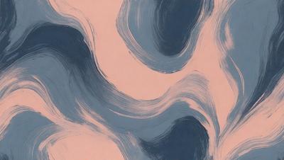 The primary subject of the image is a painting or drawing of a blue and pink swirl pattern. The setting is a pink background, which contrasts with the blue and pink swirls. The visual style appears to be a combination of digital art and illustration, creating a unique and artistic representation of the swirl pattern. The colors and mood of the image are predominantly blue and pink, evoking a sense of calmness and creativity.