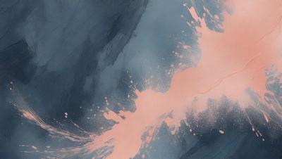 The primary subject of the image is a pink splash or paint, which is the main focus of the scene. The setting is a blue background, which contrasts with the pink splash. The visual style appears to be a combination of a photo and digital art, as it captures the pink splash in a unique and artistic manner. The colors and mood of the image are predominantly pink and vibrant, creating a lively and energetic atmosphere.