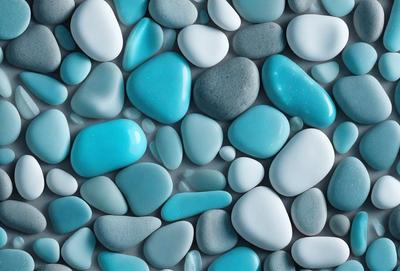 The primary subject of the image is a blue and white rock wall. The setting is a blue and white rock wall, which serves as the backdrop for the scene. The visual style of the image is a photo, showcasing the intricate details of the rocks. The dominant colors in the image are blue and white, creating a serene and calming atmosphere.