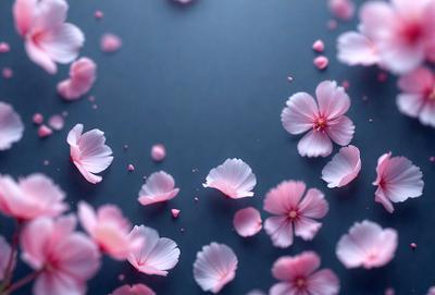 The primary subject of the image is a close-up of a flower, which is the main focus of the image. The setting is a blue background, which provides a contrasting color to the flower. The visual style is a photo, capturing the beauty of the flower in detail. The colors and mood of the image are predominantly pink, creating a warm and inviting atmosphere.