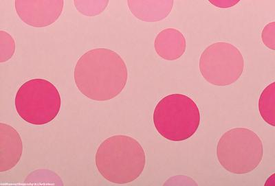 The primary subject of the image is a pattern of pink dots on a pink background. The setting is a pink wall, and the visual style appears to be a digital art or illustration. The dominant colors are pink, and the overall atmosphere is bright and cheerful.