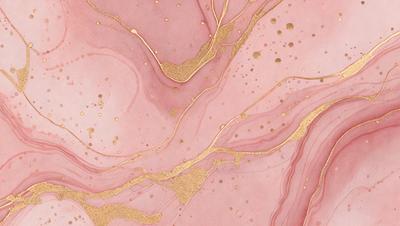 The primary subject of the image is a pink background with gold accents. The setting is a painting or drawing, possibly a digital artwork, featuring a swirling design with gold and pink colors. The visual style is artistic and creative, with a focus on the gold and pink hues. The overall atmosphere is warm and inviting, with a touch of elegance and sophistication.