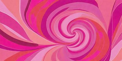 The primary subject of the image is a spiral pattern, which is the main object, scene, or focus of the image. The spiral pattern is set against a pink background, creating a visually striking and vibrant scene. The spiral pattern is depicted in a digital art style, giving it a modern and contemporary appearance. The dominant colors in the image are pink and purple, which contribute to a warm and inviting atmosphere.