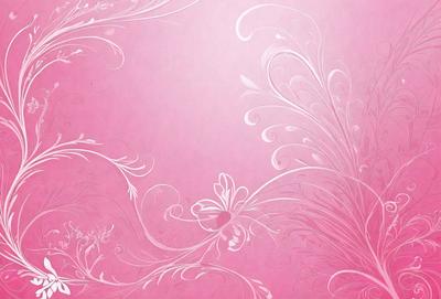 The primary subject of the image is a pink background with a pattern of swirls and flowers. The setting is a pink wall, and the visual style is a combination of digital art and illustration. The dominant colors are pink and white, creating a warm and inviting atmosphere.