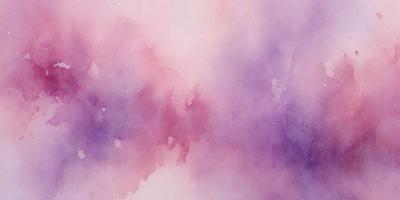 The primary subject of the image is a purple and pink swirling cloud. The setting is a purple and pink background, which adds to the overall mood of the scene. The visual style of the image is a watercolor painting, giving it a unique and artistic appearance. The colors and mood of the painting are vibrant and lively, creating a sense of movement and energy.