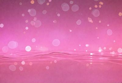 The primary subject of the image is a pink background with a purple tint. The setting is a water surface, possibly a pool or a body of water. The visual style is a combination of a photo and digital art, creating a unique and artistic representation of the scene. The colors and mood of the image are predominantly pink and purple, giving it a warm and soothing atmosphere.