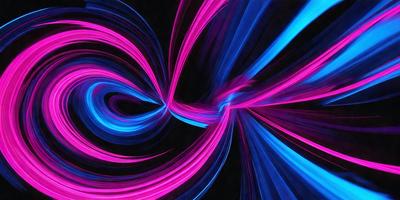 The primary subject of the image is a swirling, colorful pattern that appears to be a digital art or illustration. The setting is a dark background, which contrasts with the vibrant colors of the swirling pattern. The visual style suggests that the image is a creative and artistic representation, rather than a photo or a real-life scene. The dominant colors in the image are pink and blue, creating a lively and energetic atmosphere.
