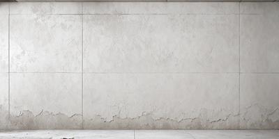 The primary subject of the image is a large, white, marble wall. The setting is a room with a concrete floor. The visual style is a photo, and the colors and mood are predominantly white, giving the image a clean and minimalist appearance.