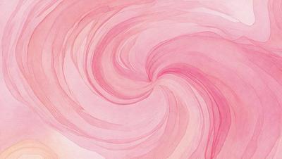 The primary subject of the image is a large, swirling pink spiral. The setting is a pink background, which adds to the overall mood of the image. The visual style is a combination of digital art and illustration, creating a unique and eye-catching design. The colors and mood of the image are predominantly pink, giving it a warm and inviting atmosphere.