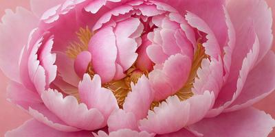 The primary subject of the image is a pink flower with a yellow center, surrounded by a pink petal. The flower is located in the center of the image, and its petals are spread out, creating a visually appealing and vibrant display. The setting appears to be a garden or a natural environment, as the flower is growing in a field. The visual style of the image is a close-up, focusing on the intricate details of the flower. The dominant colors in the image are pink and yellow