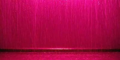 The primary subject of the image is a pink background with a purple hue. The setting is a dark room, and the visual style appears to be a digital art or illustration. The dominant colors in the image are pink and purple, creating a warm and inviting atmosphere.