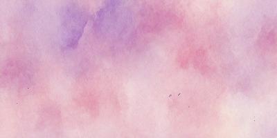 The primary subject of the image is a cloudy sky with a pink hue. The setting is a background of a cloudy sky, and the visual style is a watercolor painting. The colors and mood of the image are predominantly pink, creating a warm and serene atmosphere.