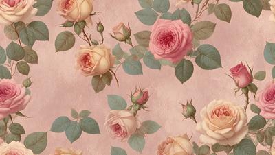 Primary subject: Flowers
Setting/background: Pink background
Visual style: Digital art
Colors and mood: Pink and white, romantic and elegant