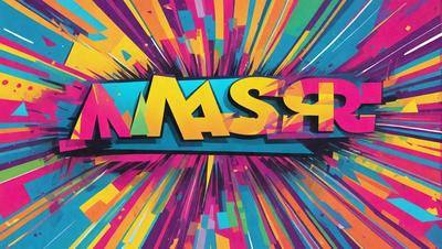 The primary subject of the image is a colorful, abstract letter "M" that is the main focus of the image. The setting is a colorful, abstract background that complements the letter. The visual style is a combination of digital art and illustration, creating a vibrant and dynamic appearance. The dominant colors in the image are a mix of bright and bold hues, creating a lively and energetic atmosphere.