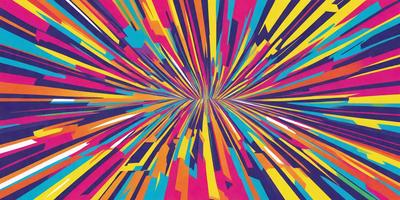The primary subject of the image is a colorful, abstract design featuring a mix of yellow, blue, and pink colors. The setting is a colorful background, and the visual style appears to be a combination of digital art and illustration. The overall atmosphere is vibrant and lively, with the colors creating a sense of energy and movement.