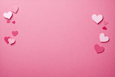 The primary subject of the image is a pink background with a heart-shaped cutout. The setting is a pink surface, and the visual style is a close-up of the heart-shaped cutout. The colors and mood of the image are predominantly pink, creating a warm and inviting atmosphere.
