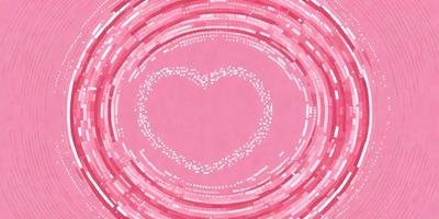 The primary subject of the image is a heart-shaped design, which is the main focus of the image. The heart is pink and is surrounded by a pattern of dots. The setting is a pink background, which complements the heart's design. The visual style of the image is digital art, as it appears to be a digital illustration or design. The colors and mood of the image are predominantly pink, creating a warm and inviting atmosphere.