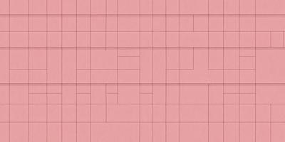 The primary subject of the image is a large pink wall with a pattern of squares. The setting is a room with a pink background, and the visual style is a close-up of the wall. The dominant colors are pink and white, creating a warm and inviting atmosphere.