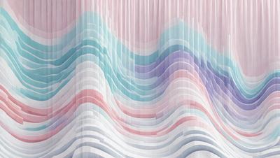 The primary subject of the image is a large, colorful, and abstract pattern. The pattern is made up of various colors, including pink, blue, and purple, creating a visually striking and vibrant scene. The setting or background of the image is a white surface, which provides a clean and uncluttered backdrop for the pattern. The visual style of the image is a combination of digital art and illustration, as it appears to be a digital creation or manipulation of a pattern. The overall atmosphere of the