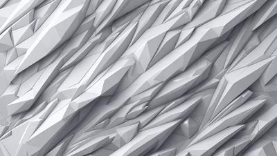 The image features a large, textured wall made of white and grey geometric shapes. The wall appears to be a combination of a photo and digital art, creating a visually striking and intricate pattern. The primary subject of the image is the unique and complex design of the wall, which showcases the artist's skill in crafting a captivating visual experience.