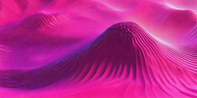 The primary subject of the image is a large, pink, sandy hill. The hill is the main focus of the image, and it is set against a purple background. The visual style of the image is a combination of photo and digital art, creating a unique and eye-catching scene. The dominant colors in the image are pink and purple, giving the scene a vibrant and lively atmosphere.