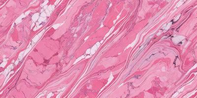The primary subject of the image is a close-up of a pink marbled wall. The setting is a room with the marbled wall as the main focus. The visual style is a photo, capturing the intricate details of the marbled wall. The colors and mood of the image are predominantly pink, creating a warm and inviting atmosphere.