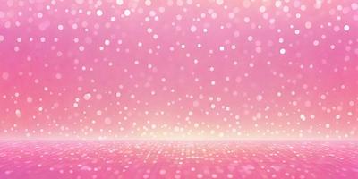 The primary subject of the image is a pink background with a pattern of white dots. The setting is a pink room with a white floor. The visual style is a digital art or illustration, creating a unique and eye-catching design. The dominant colors are pink and white, giving the image a warm and inviting atmosphere.